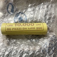 200  LIRE 1991- REPUBBLICA ITALIANA ROTOLINO FDC -  UNC / RARO 50 MONETE