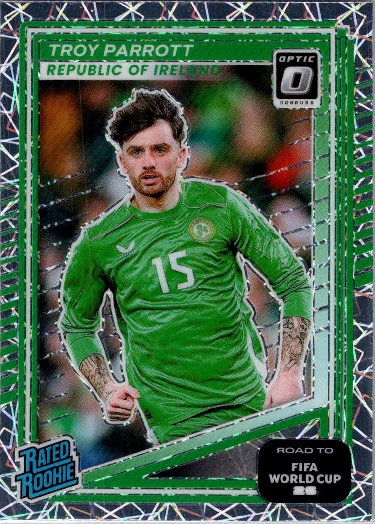 2025-26 Panini Donruss World Cup Lazer Prizm #231 Troy Parrott Rated Rookie