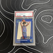 2021-Donruss Optic -Cade Cunningham #161 Blue Velocity Prizm (RC) PSA 10