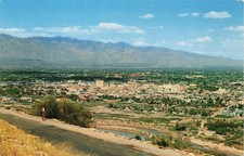 Tucson, Arizona Panoramic View from A Mountain Vintage Chrome Postcard