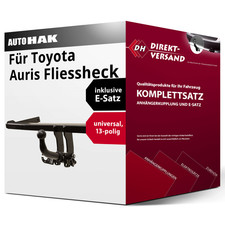 Für Auris Fliessheck E15 (Auto Hak) Anhängerkupplung abnehmbar + E-Satz 13pol
