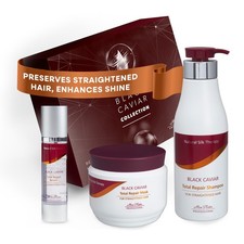 Mon Platin Black Caviar Total Repair Bundle   Shampoo, Mask  Serum for Straight