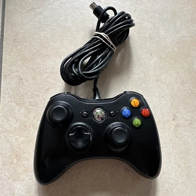 Hs Manette Officielle Filaire Console Xbox 360 Controller - Noir - Faux Contact - Photo 1/4