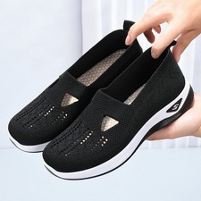 Women’s Slip On Trainers Mesh Lightweight Comfortable Walking Casual Shoes UK
