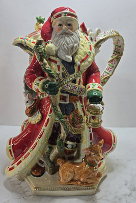 Studio Nova Woodland Holly Santa Pitcher 160 FL OZ Box Christmas Holiday 13 1/2''