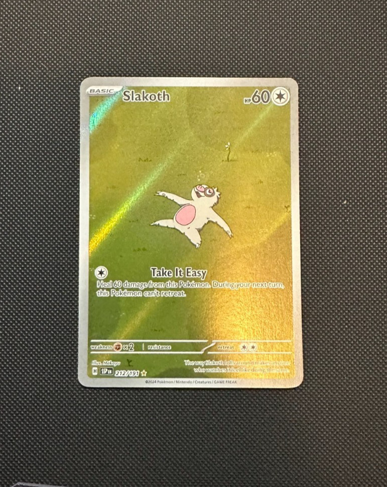 Pokémon TCG Slakoth 212/191 Surging Sparks Illustration Rare Card (NM)
