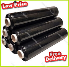 BLACK PALLET WRAP STRETCH SHRINK CAST PARCEL PACKING CLING FILM LONG STRONG400mm