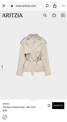 Aritzia The Davis Trench Coat - Rich Twill