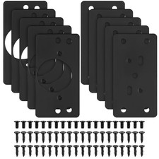 Complete Cabinet Hinge Repair Kit with 10 Stainless Steel Plates and Screws