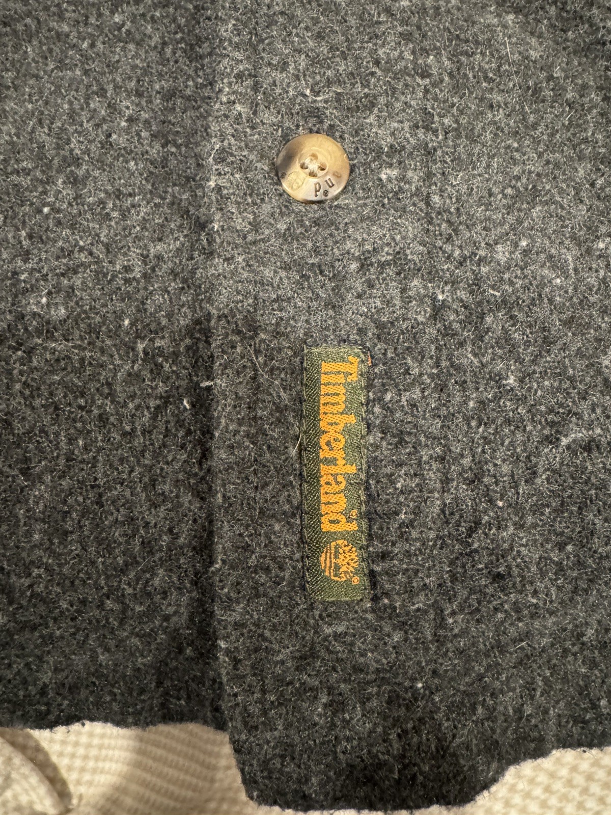 Timberland Solid Gray XL Button Down Coat Jacket … - image 2