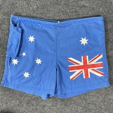 Peace Frogs Shorts Men s XL Australia Flag Retro Novelty Cotton Baggy Y2K Cargo