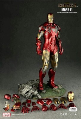 Hot Toys 1/6  MMS132 Iron Man 2 Mark VI 6 Tony Stark Action Figure  In Stock