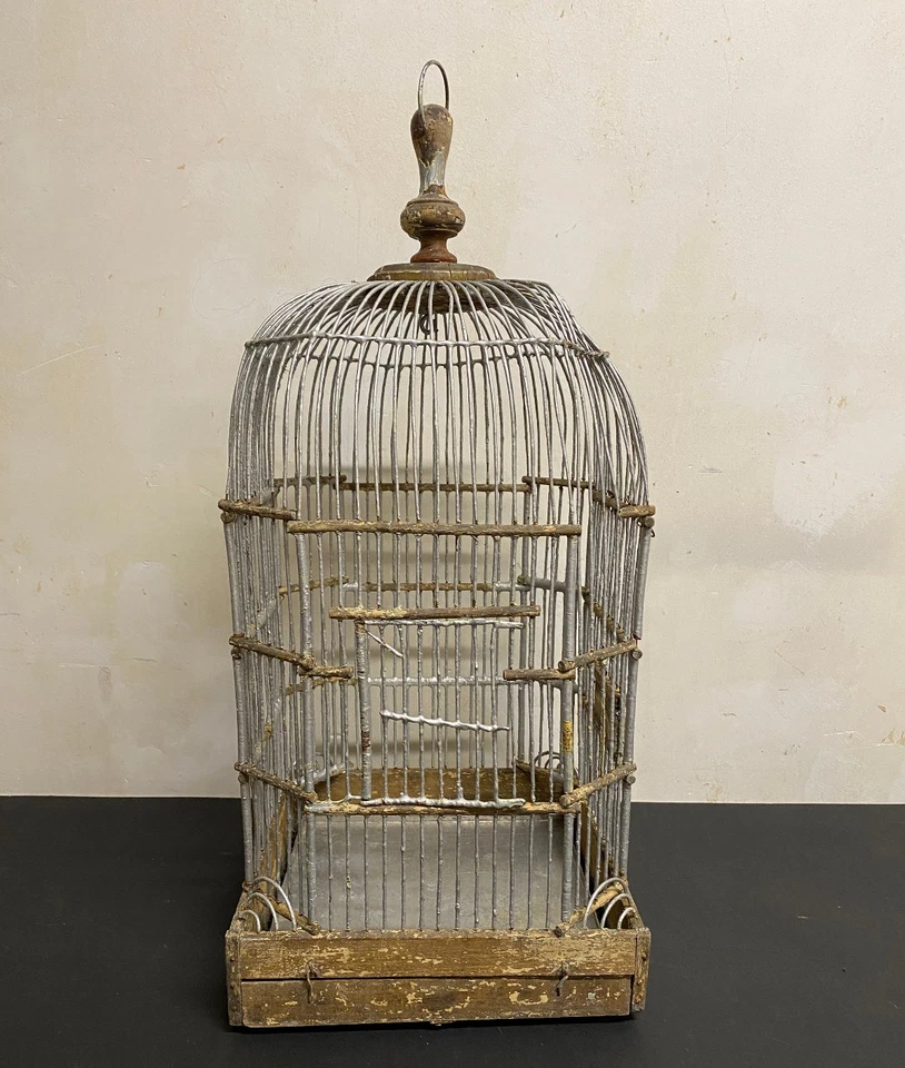 Ancienne Cage à Oiseaux Style Napoléon III - Shabby - pour Décoration - Photo 2/4