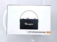 Niaufux Retro Karaoke Machine with Two Wireless Microphones Portable Speaker S16