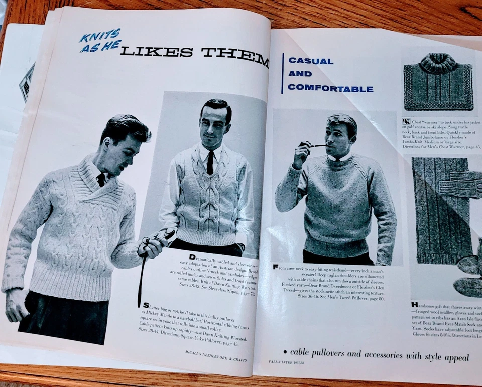 McCall's Needlework & Crafts Magazine Fall Winter 1957 Crafts Knitting Sewing - Image 4 of 4