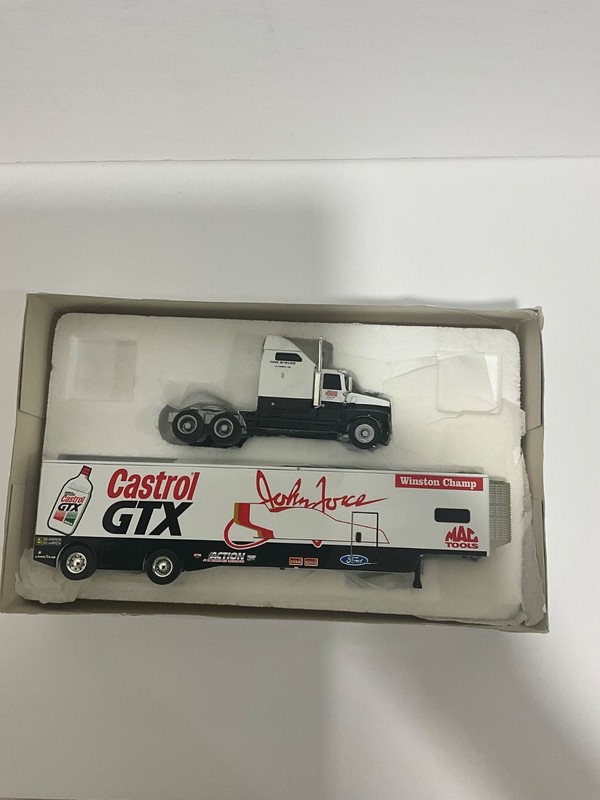 JOHN FORCE 1997 CASTROL AUTOGRAPHED 1:64 NHRA DIECAST HAULER - Mac Tools