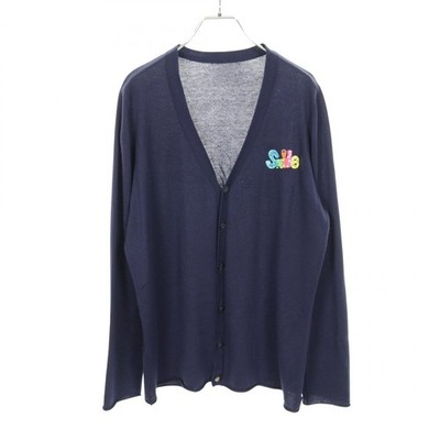 Lucien Pellat-Finet Strickjacke #M Strick Seide Kaschmir Navy Gebraucht Damen