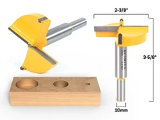 2-3/8" Diameter Carbide Forstner Drill Bit - 10mm Shank - Yonico 43059C