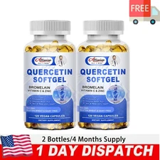 Quercetin 1000mg With Bromelain 240 Capsules- Natural Immune supplement,