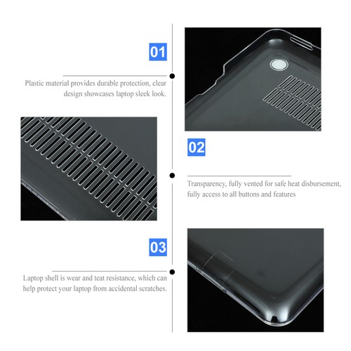 Laptop Shell Laptop Cover Laptop Protective Cover Transparent Laptop Protector - Afbeelding 2 van 12