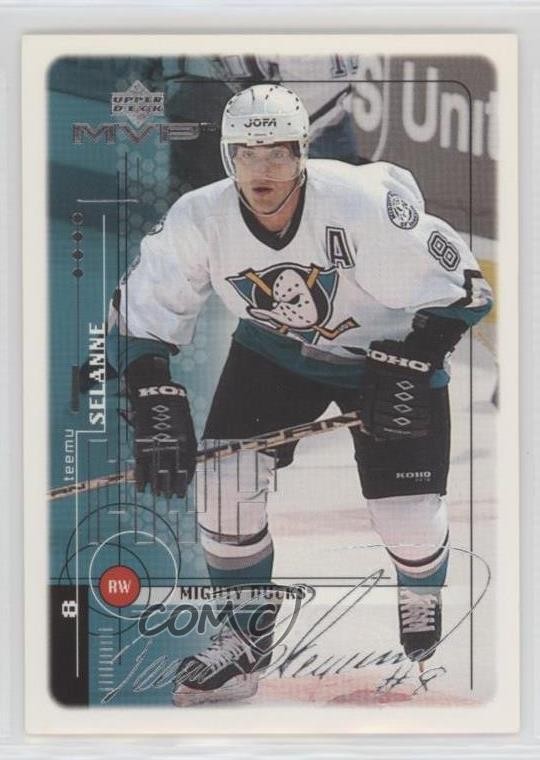 1998-99 Upper Deck MVP Silver Script Teemu Selanne #2 HOF g2x