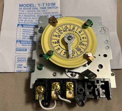 Intermatic T101M 24-Hour Mechanical Timer SPST Mechanism 120V, ''NEW''OPENBOX 