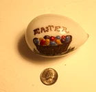 Vintage Hand Decorated Milk Glass Easter Egg 1890's