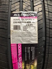 1 New 235 45 18 Doral SDL-Sport + All Season Tire
