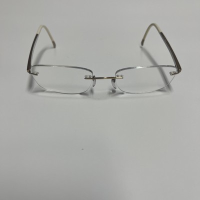 Silhouette eyeglass frames made in Austria Titanium & white  7642  20 6051