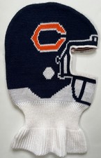 Men's 90s GAME FACE Chicago Bears Football Pull Over Helmet Face Mask Hat Rare