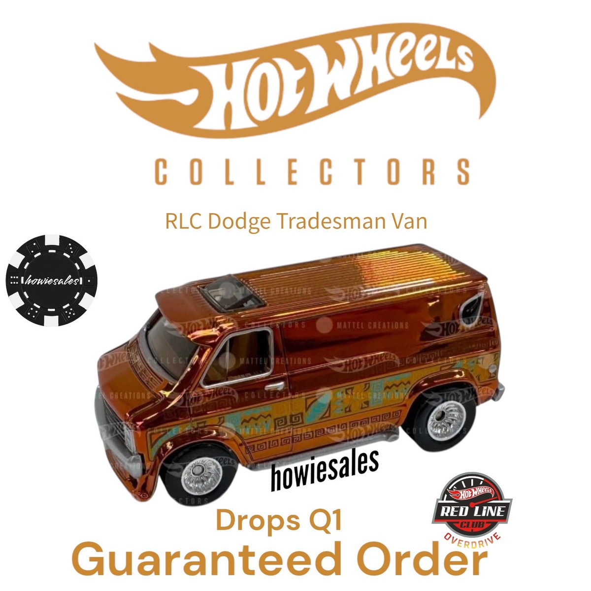 PRESALE Hot Wheels RLC Dodge Tradesman Van Spectraflame Root