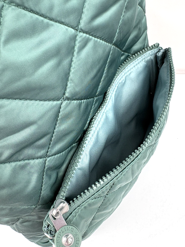 Kipling 'Emina Up' Back Pack - Soft Quilted Green - New With Tags - Picture 6 of 8