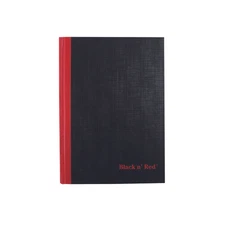 At-A-Glance Black n' Red Hardcover Business Notebook: 5-7/8 in. x 8-1/4 in. Blac