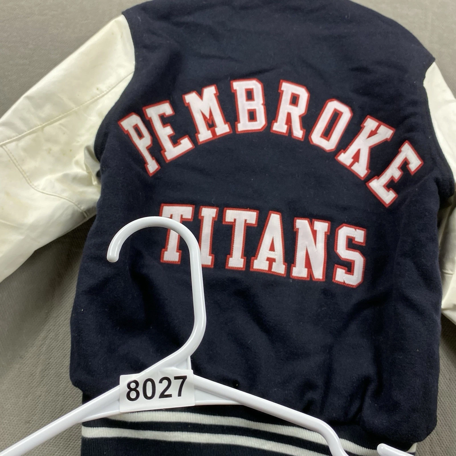 Vintage Holloway Jacket Adult Small Wool Letterman Blue Pembroke USA Snap Button - product detail image 10
