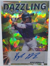KYLE DEBARGE 2024 LEAF VIVID DAZZLING PERFORMERS YELLOW CRYSTALS AUTO #2/10