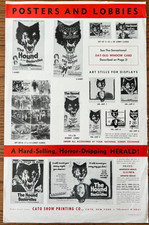 HOUND OF THE BASKERVILLES 1959 Original Pressbook Ad Mat Sheet Hammer Horror