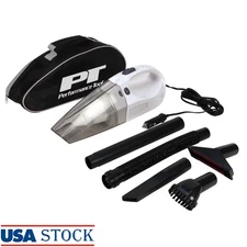 High Power Portable Car Vacuum Cleaner Corded W/ HEPA Filter 5 Attachments New