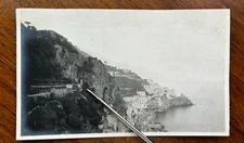 Antique 1910 Amalfi Coast Italy Cliffs Salerno Original Photo