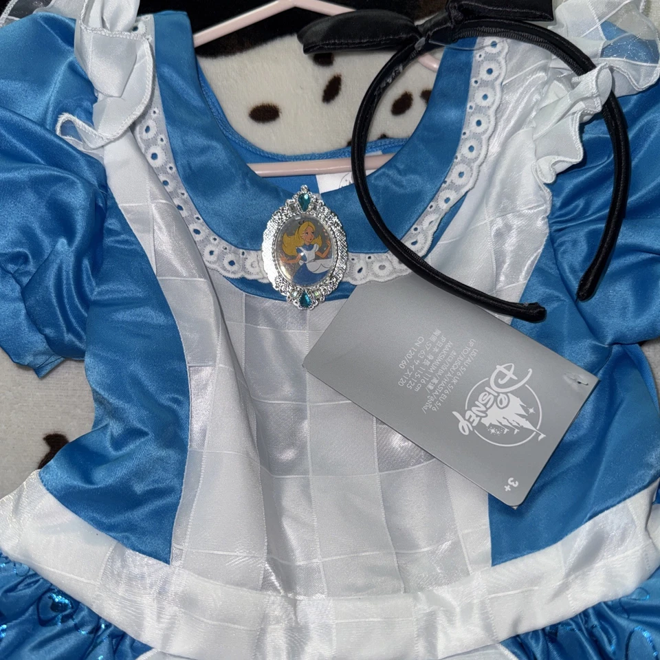 Disfraz de Alicia en el País de las Maravillas Disney Store 5/6 Niñas con Diadema Nuevo con Etiquetas Foto 2 de 4