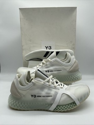 Adidas Herren Y-3 Runner 4D IOW High Triple White UK 12 EU 47 1/3 Neu mit Karton