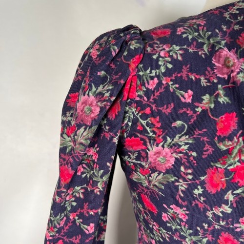 Vintage Laura Ashley Floral Cord Long Dress 8 Long Sleeve Cottagecore - Bild 4 von 9