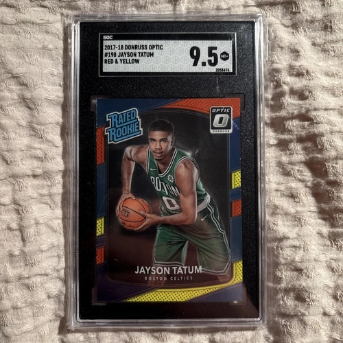 2017-18 Donruss Optic Red & Yellow Rated Rookie #198 Jason Tatum RC SGC 9.5