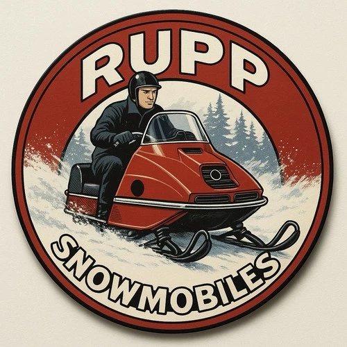 Rupp Snowmobiles Vintage Style Metal Sign Hi Gloss