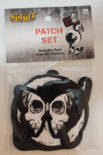 Punk Rock Iron On Patch Set Pack Of 4 Skull Butterfly Moon Spirit Halloween New