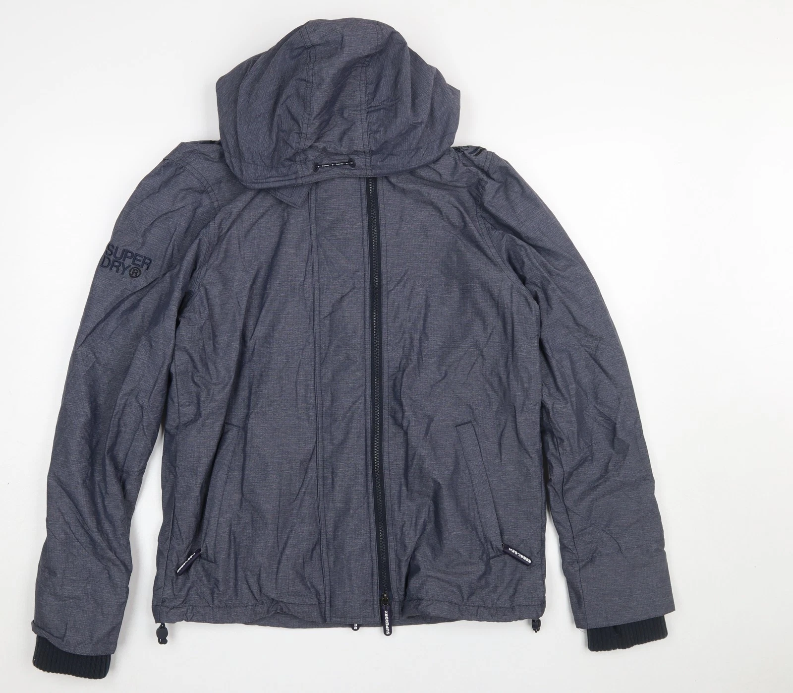 Superdry Men's Grey Windcheater Hooded Jacket Size S Windproof