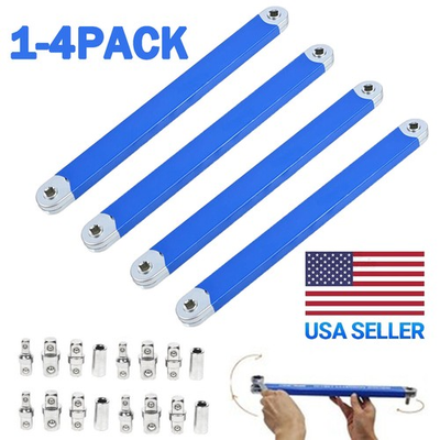 #ad 3 8quot; Spanner Offset Extension Wrench Set with Extender Adapter Ratchet Wrench US $16.19
