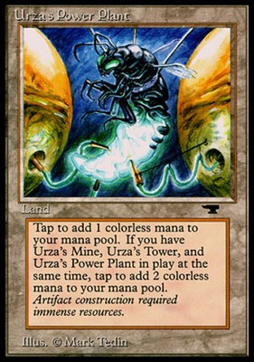 Urza's Power Plant (Bug) Magic mtg Heavy Play, English Antiquities x1
