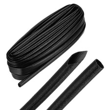 30ft Braided Cable Sleeve, 1/2" Wire Insulation Cord Protector, Black