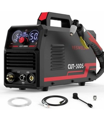 YESWELDER CUT-50DS Plasma Cutter, 50Amp Air Power Large Digital Display 110/220V