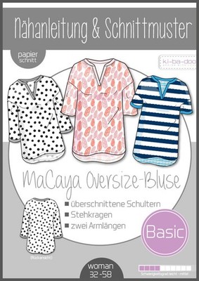 Schnittmuster kibadoo Oversize Bluse MaCaya